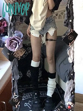 Lunivop Woman Denim Jean Shorts Hot Pants Tight Bodycon Tie-Dyed Ripped Hole Fashion Streetwear